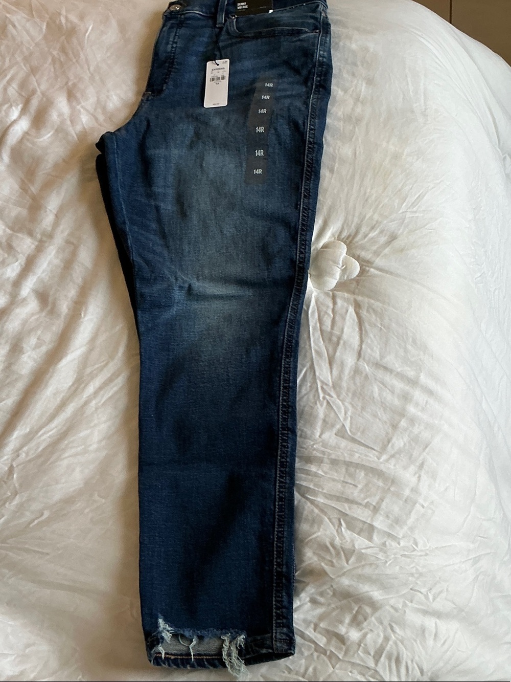 NWT Express Mid Rise Skinny Jeans in Dark Blue Wash